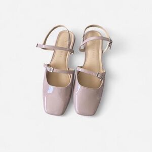 Elegant Nude Patent Leather Women's Shoes